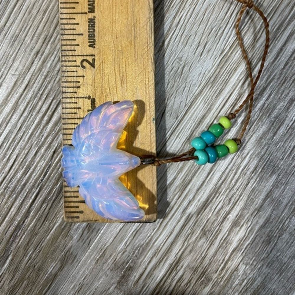 Opalite Bird Pendant Blue Carved Winged Charm LN/NWOT - Picture 5 of 5